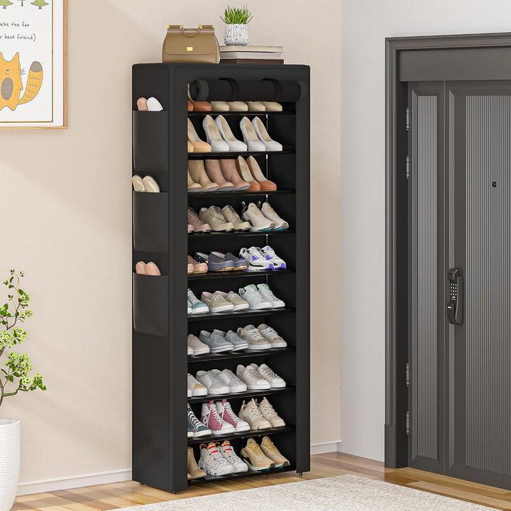 OYREL Schuhregal 11 Ebenen, Grosse Schuhschrank Hoch für 36-41 Paare Schuhe, Schuhaufbewahrung mit s