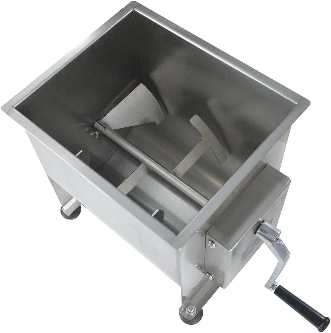 Allpax Fleischmischer 40 Liter aus Edelstahl - manuell (Handkurbel) - Mischkapazität: 26-35 kg, Flei