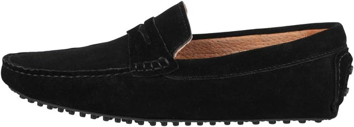 Elara Herren Mokassins Wildleder Segelschuhe Chunkyrayan 41 EU Schwarz, 41 EU Schwarz