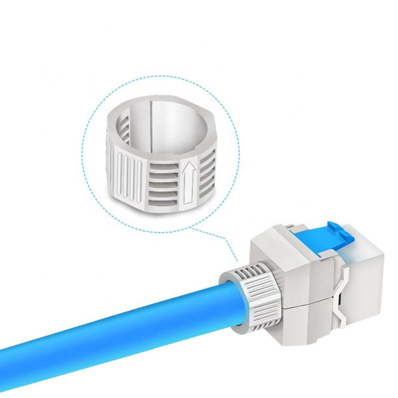 NAUC 8x CAT8 Keystone RJ45 Modul Buchse 2000 MHz 40Gbit vollgeschirmt werkzeuglos Kupplung Netzwerkk