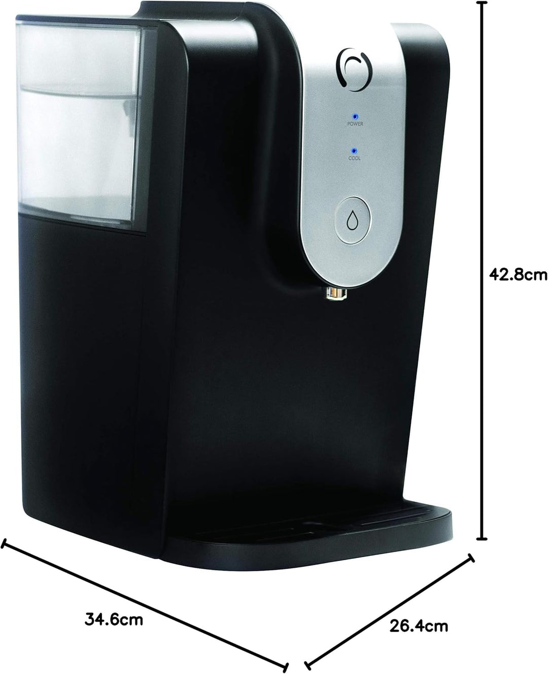 Aqua Optima Lumi, gefilterter Wasserkühler und Wasserspender auf der Theke, 8,2 Liter Fassungsvermög