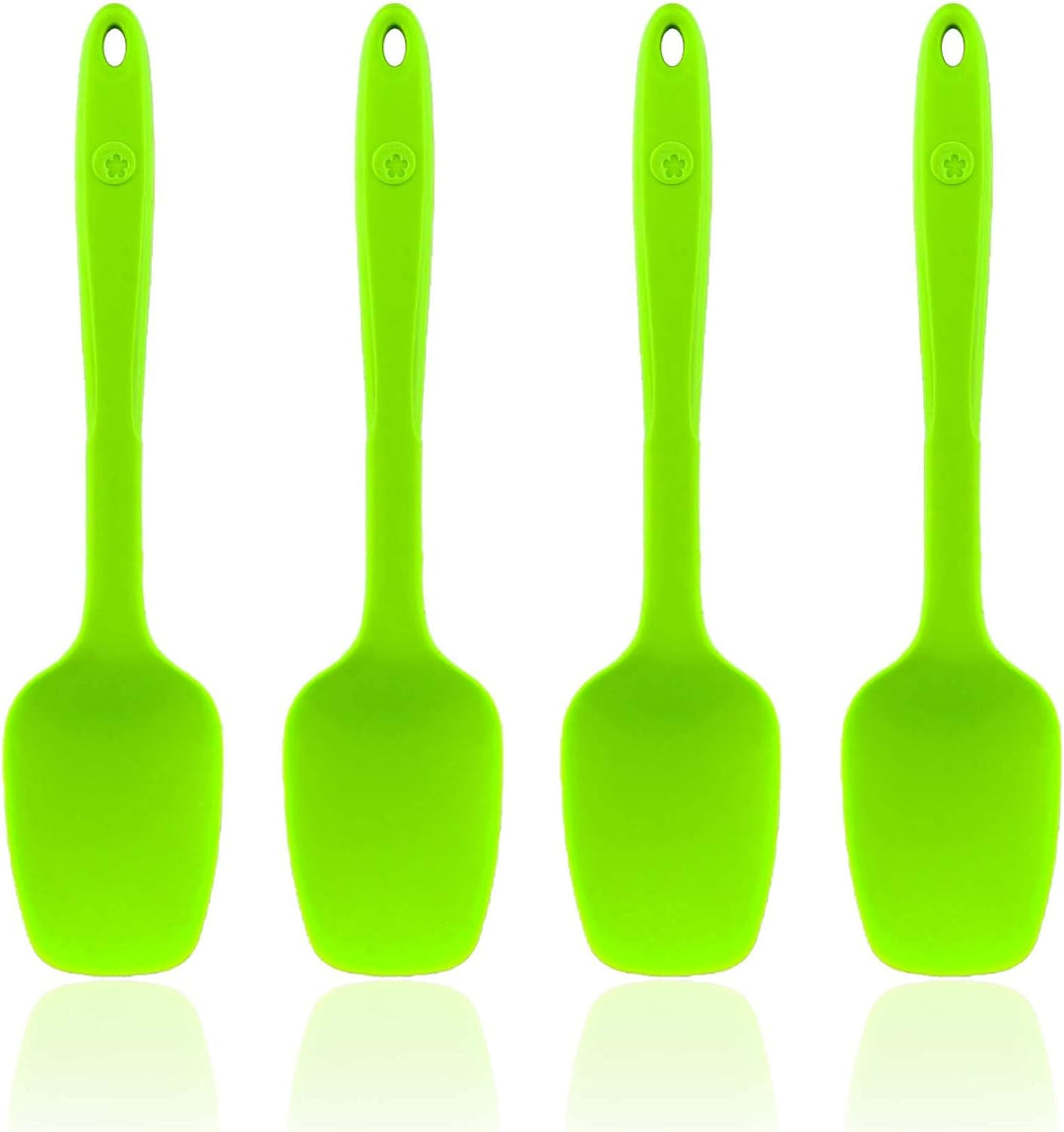 Kochblume Flexlöffel S 4er Set | Premium-Silikon | Hitzebeständig | Spülmaschinenfest | Farbe: limet