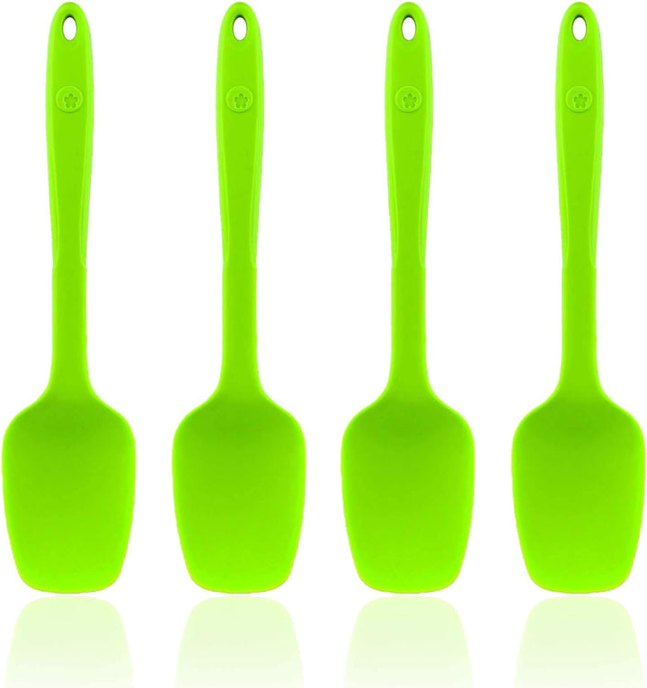 Kochblume Flexlöffel S 4er Set | Premium-Silikon | Hitzebeständig | Spülmaschinenfest | Farbe: limet