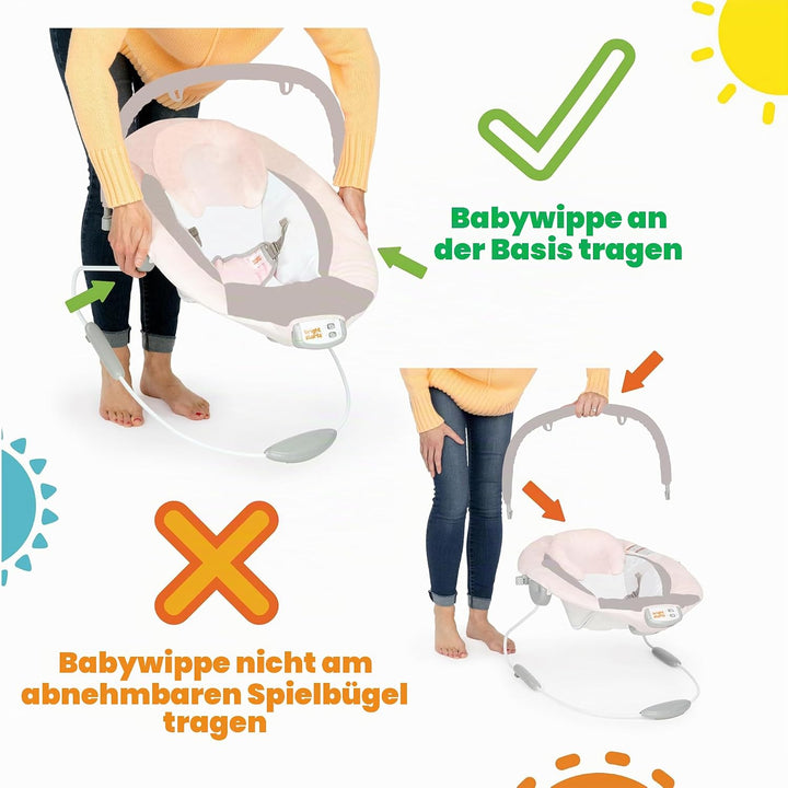 Disney Baby Winnie Puuh Hunny Hues Babywipper von Bright Starts mit beruhigenden Vibrationen, Unisex