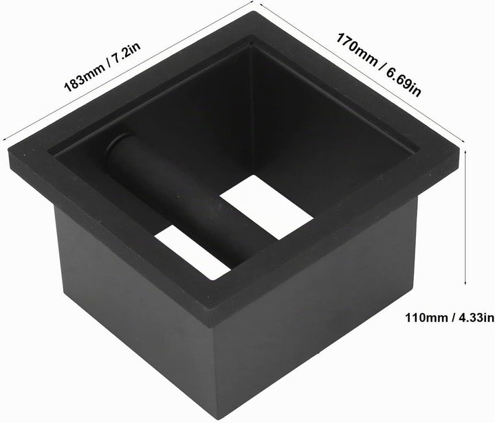 Kaffee Klopfbox, Espresso-Klopfbox aus Edelstahl Abklopfbehälter für Siebträger Mund Espresso Knock