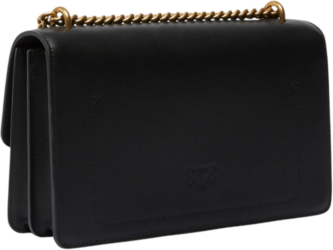 Pinko Damen Love One Classic Dc Kalb Se Tasche Z99q_schwarz-antique Gold, Z99q_schwarz-antique Gold
