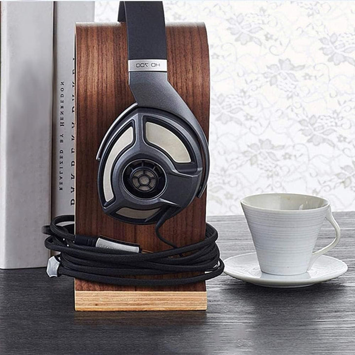 Kopfhörerhalter Holz, Kopfhörer Ständer, Kopfhörer Halter, U Form, Walnussholz, Universal, Umweltfre
