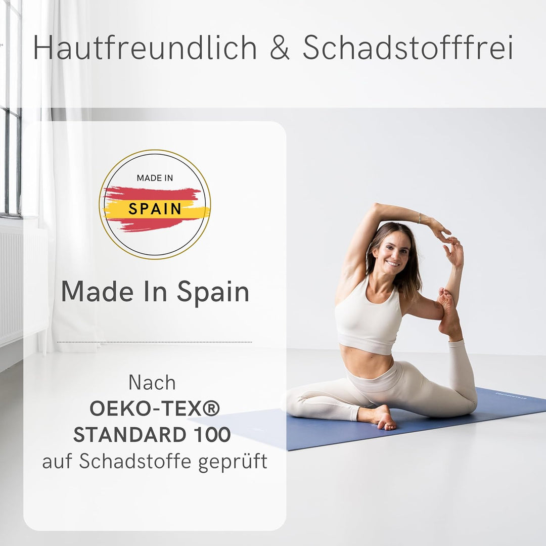 LOTUSCRAFTS Arise Yogamatte rutschfest, Made In Spain, Yoga Matte aus Naturkautschuk, 185 x 65 x 0,4