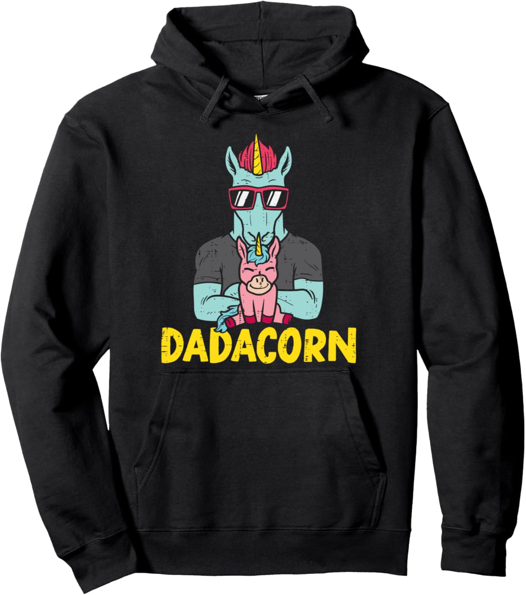 Dadacorn Dadicorn Dad Unicorn Fathers Day Daddy Papa Men Pullover Hoodie