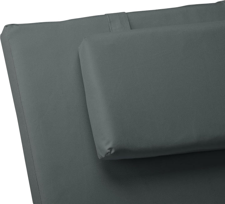 Nexos 2-er Set Liegen-Auflage Kopfkissen für Sauna Garten Terrasse hochwertig anthrazit, Anthrazit