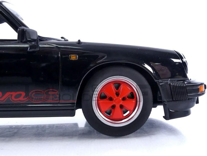 KK Scale KKDC180873 - Porsc. 911 Carrera 3.2 Clubsport Black & Red 1989 - massstab 1/18 - Sammlerstü