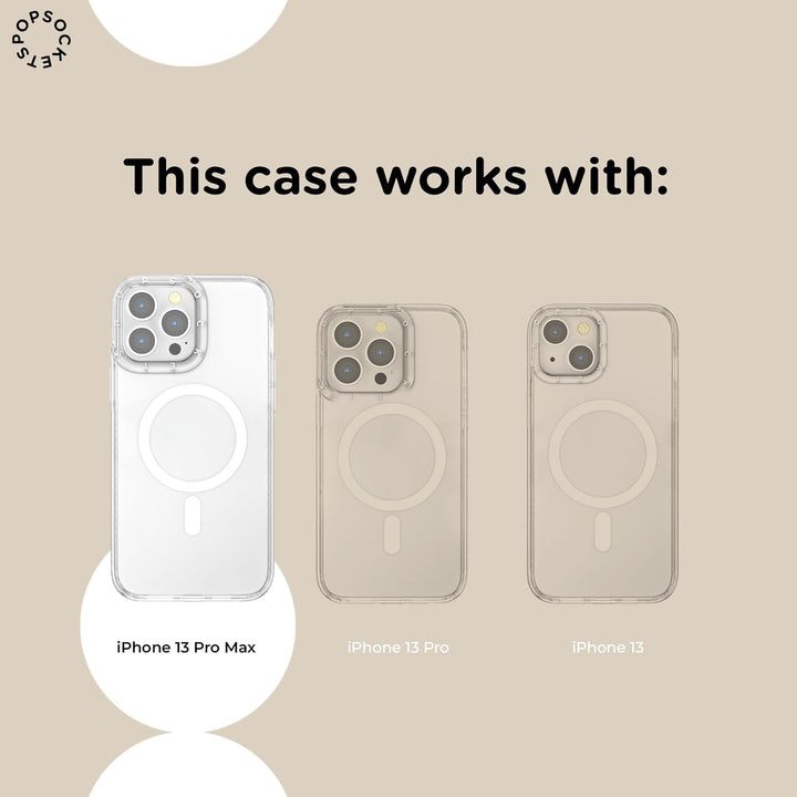 PopSockets: PopCase Hülle für iPhone 13 Pro Max mit Abnehmbarem PopGrip Slide Sockel und Griff mit A
