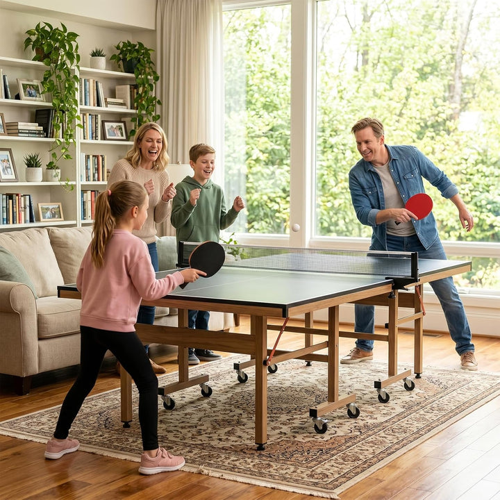 Tischtennis Set, 2 Tischtennisschläger Profi, 3 Tischtennis Bälle und Tragetasche, Ping Pang Set Ide