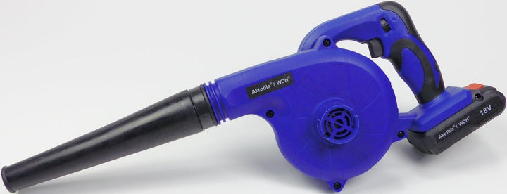 Aktobis Akku Handgebläse Staubbläser WDH-6601 inklusive 18V Li-ion Akku, Ladegerät, Düse und Staubfa