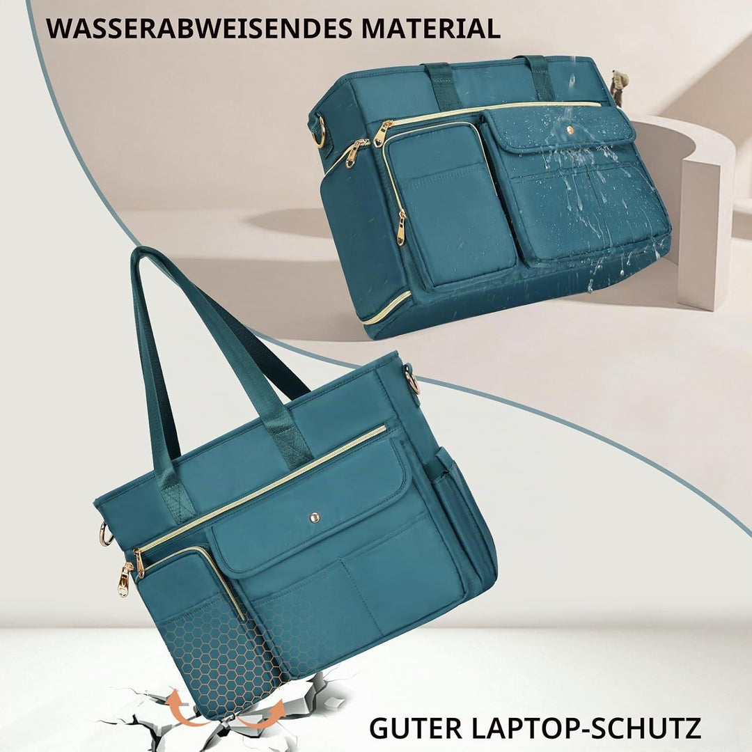 ESTARER Lehrertasche mit Erweiterter Aktenordnertasche,Arbeitstasche mit Fächern für Laptop,Tragbare