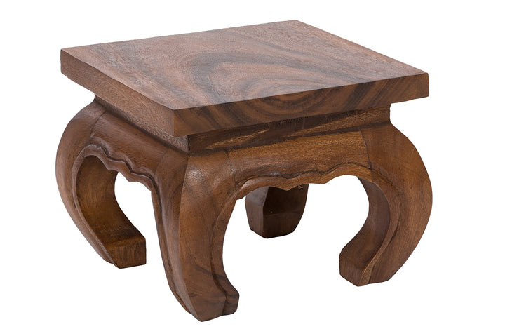 Opiumtischchen 25x25x20cm Massivholz Handarbeit, nussbraun Small Nussbraun, Small Nussbraun