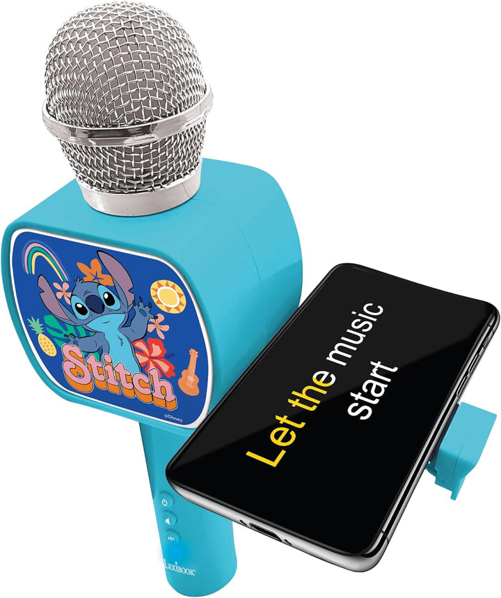 Lexibook, Disney Stitch, Bluetooth®-Mikrofon mit Stimmveränderungsfunktion, integrierter Lautspreche