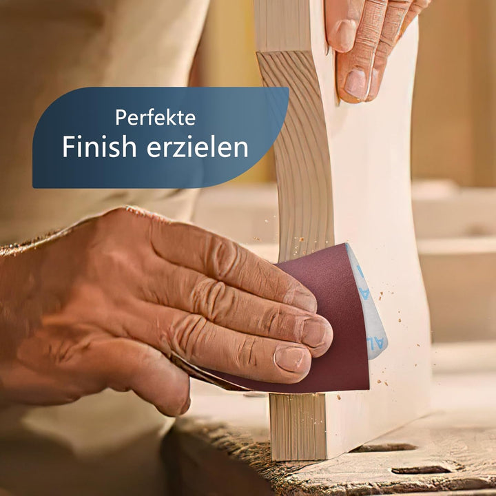 ZEHIQ Schleifpapier Rolle, Schleifpapierrollen Körnung 320, 100 mm x 10 m Schleifleinen Rolle für Ha
