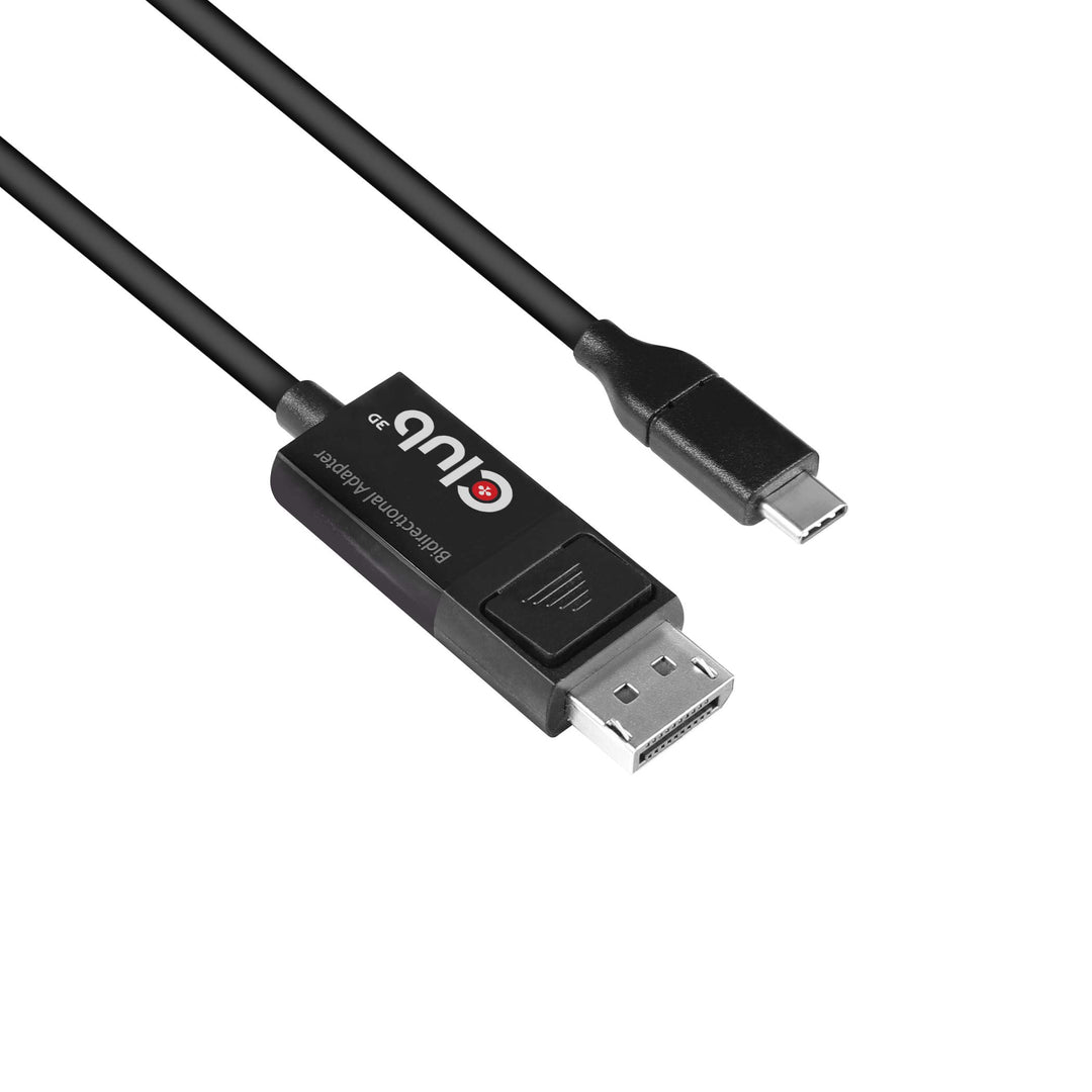 Club3D USB C auf DisplayPort Kabel 1.4 8K 60Hz, 4K 120Hz und Displayport auf USB C bidirektional, 1,