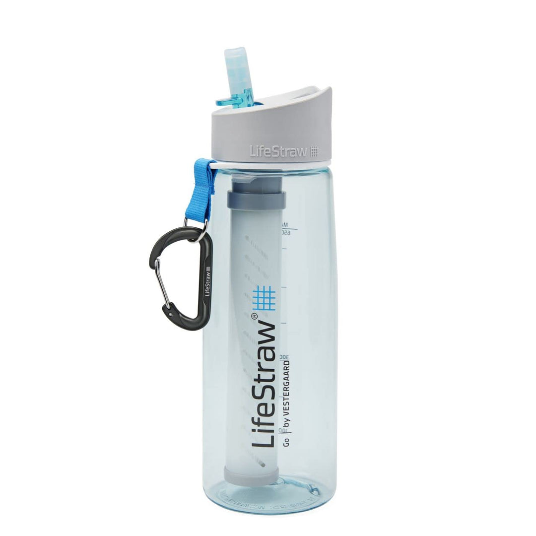 LifeStraw Go Wasserflasche mit Wasserfilter für Reisen, Wandern Hellblau Light Blue, Hellblau Light