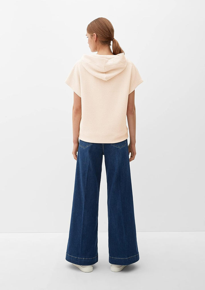s.Oliver Damen Sweatshirt Kurzarm, 40 Beige