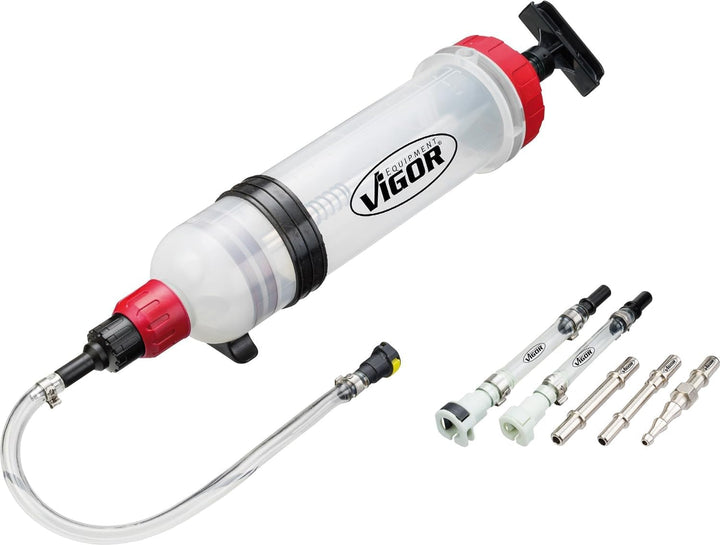 ViGOR V4201 Vakuumpumpe | inklusive fünf Adapter, Fassungsvermögen: 1,5 Liter | manuelle Vakuumpumpe