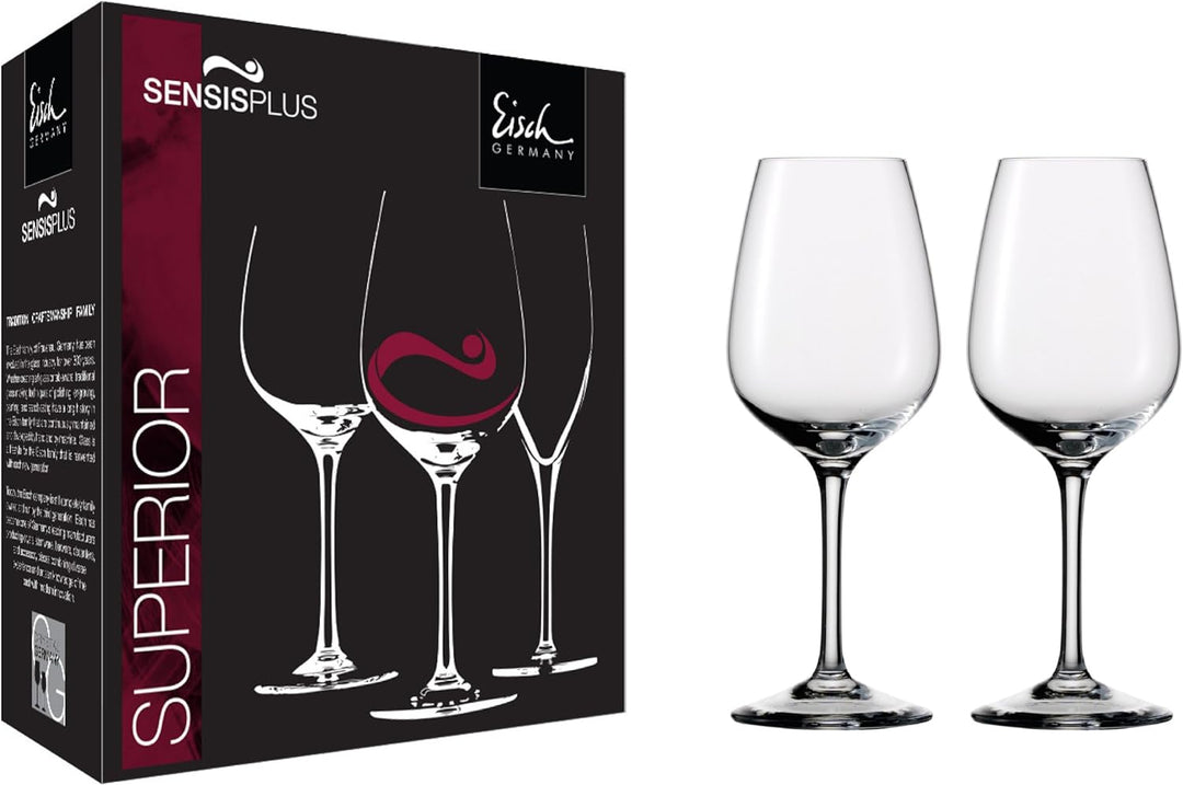 EISCH Superior Allzweck-Weisswein Sensis Plus bleifreies Kristall-Weinglas, 2 Stück, 284 ml Allzweck
