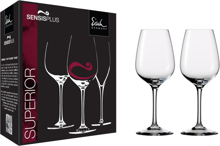 EISCH Superior Allzweck-Weisswein Sensis Plus bleifreies Kristall-Weinglas, 2 Stück, 284 ml Allzweck
