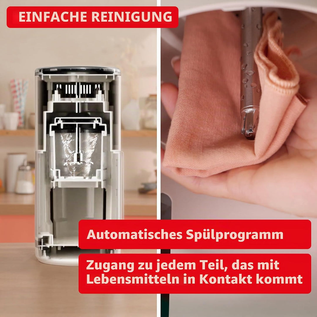 Moulinex Dolci, Eismaschine, 10 Programme, automatische Reinigung, 1-Step Perfector-Technologie, MJ6