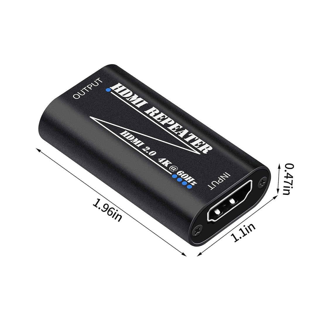 KUYIA HDMI-Repeater 4K 60 Hz, Extender-Verstärker, Buchse auf Buchse, Kabeladapter, 30 m, 2.0 Signal