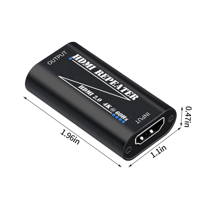 KUYIA HDMI-Repeater 4K 60 Hz, Extender-Verstärker, Buchse auf Buchse, Kabeladapter, 30 m, 2.0 Signal