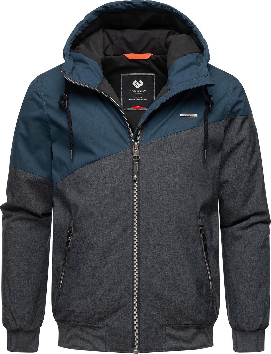 Ragwear Herren warme Winterjacke kurz mit Verstellbarer Kapuze Wings S-3XL M Dark Grey23, M Dark Gre