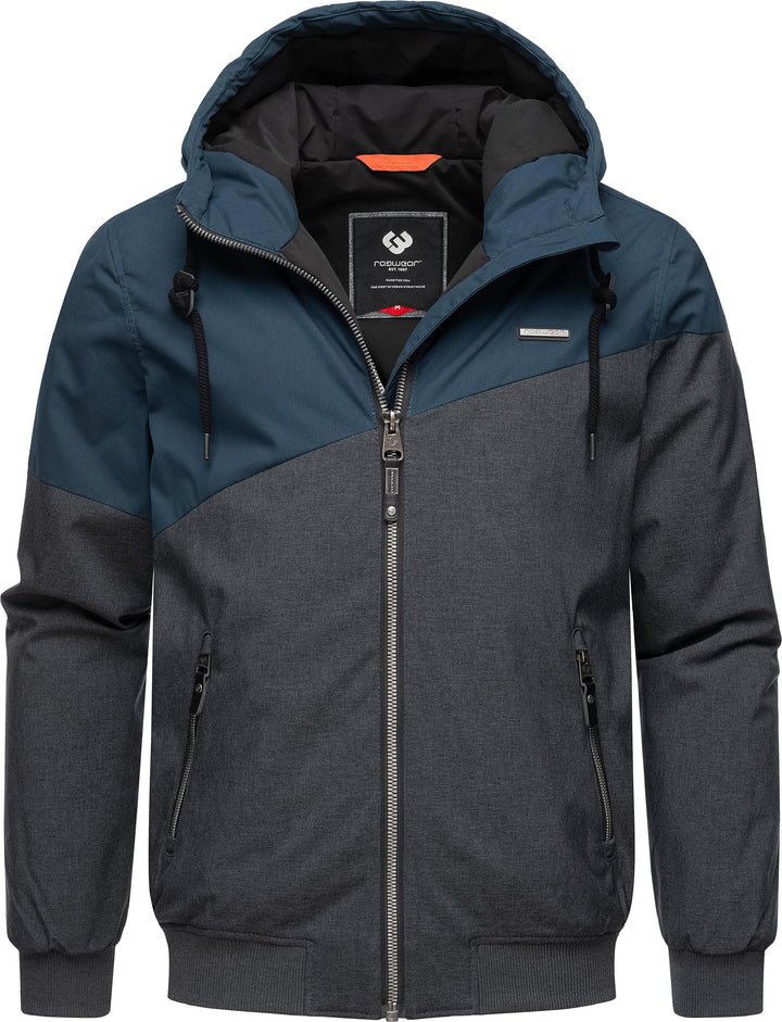 Ragwear Herren warme Winterjacke kurz mit Verstellbarer Kapuze Wings S-3XL M Dark Grey23, M Dark Gre