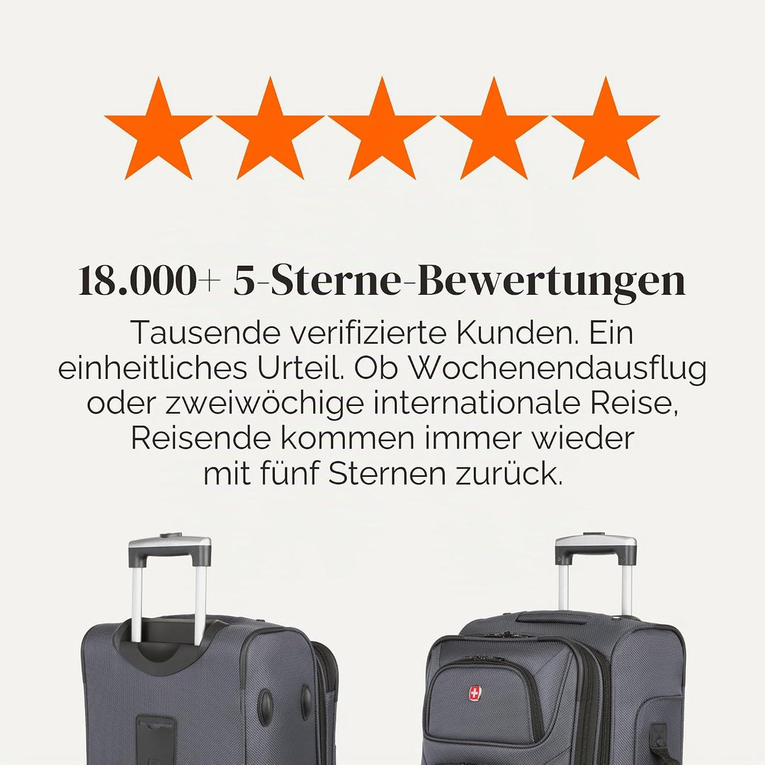 Swiss Gear Sion Softside Erweiterbares Rollgepäck, grau dunkel, 3-Piece Set (21/25/29), Sion Softsid