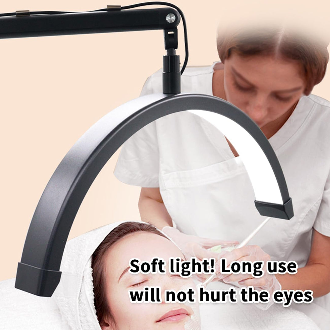 LED Halbmond Beauty Light Farbtemperatur 3000K-6000K Schwenkbar stabile Stand & Telefonhalterung Sch