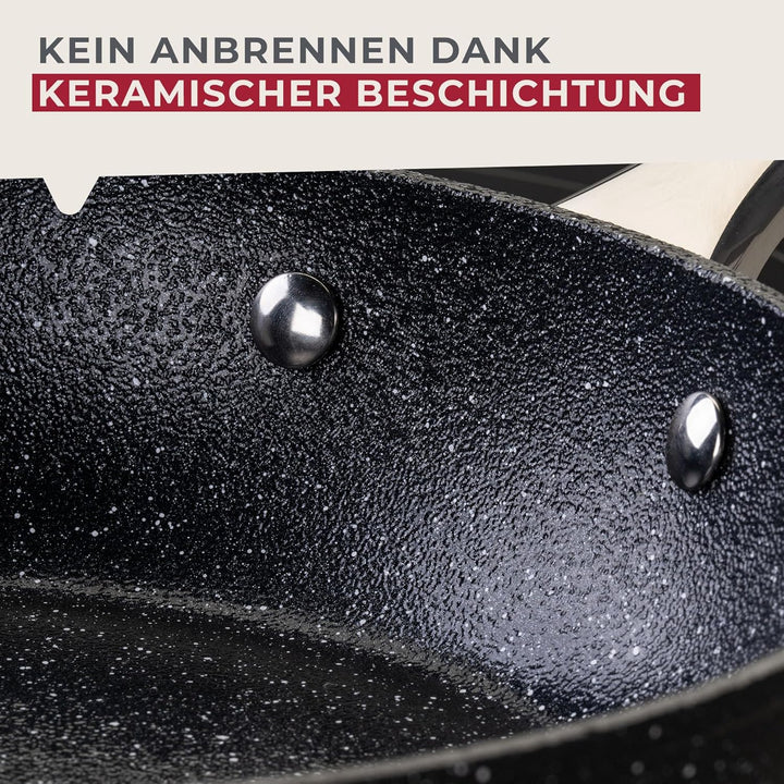 Fackelmann Bratpfannen-Set Crossroad Ø 24 & 28 cm – Aus recyceltem Aluminium, PFAS-frei, Hitzebestän