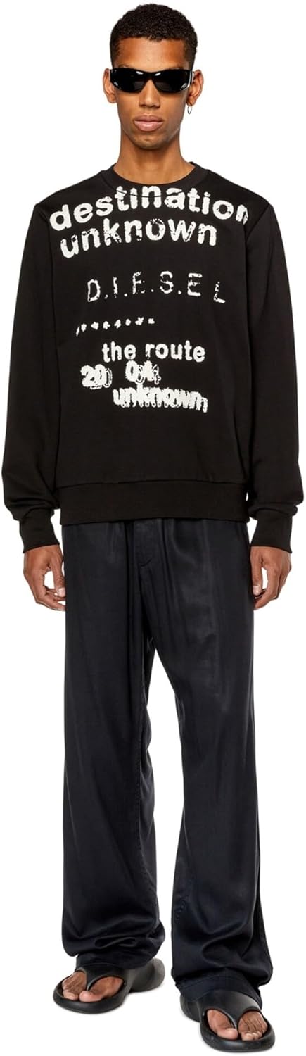 Diesel Herren Sweatshirt mit Rundhalsausschnitt M 9xx-0hayt, M 9xx-0hayt