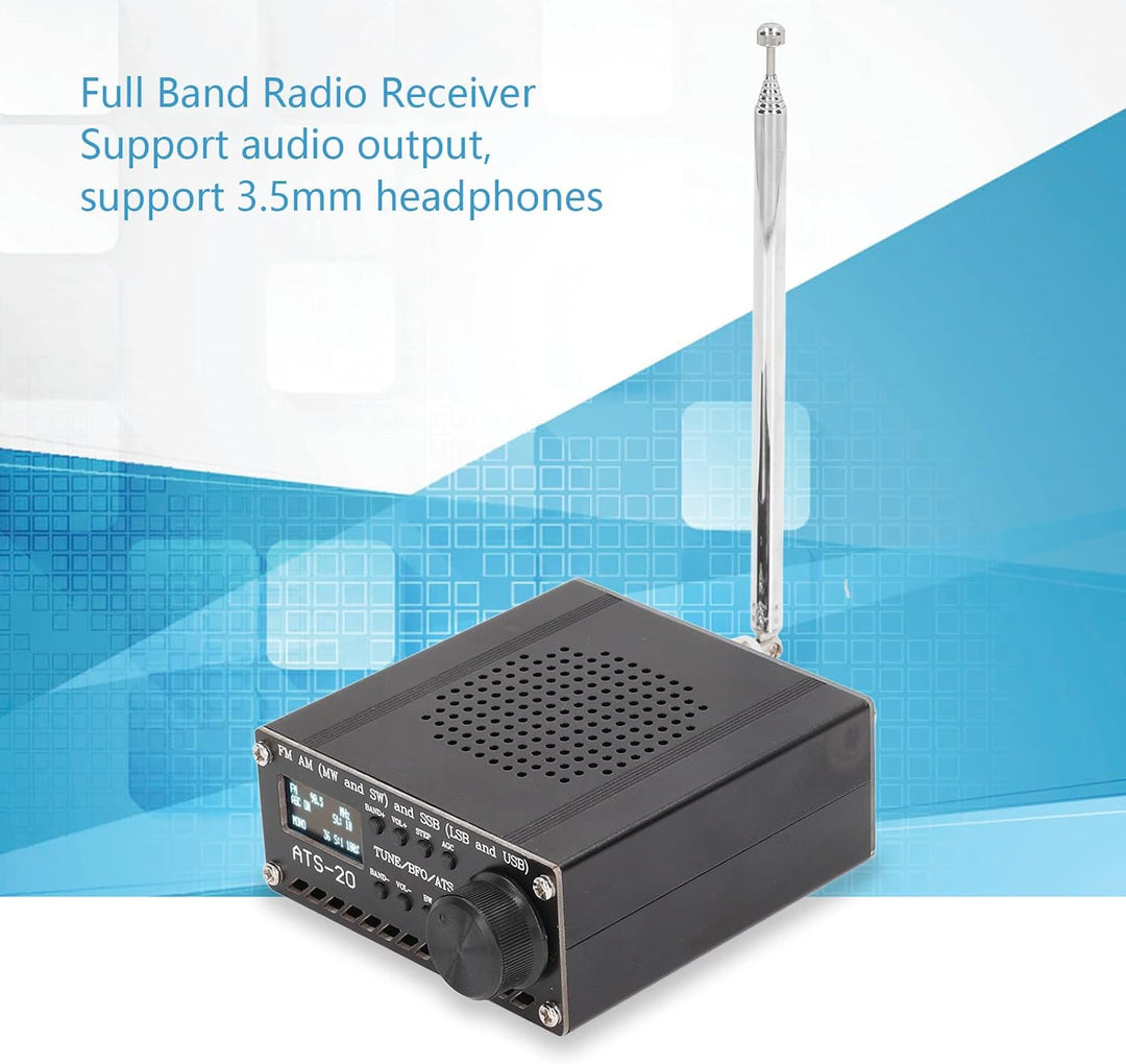 ATS 20 SI4732 Vollband-Funkempfänger Radios Kurzwellenempfänger AM FM MW SW SSB LSB USB-Scanner Trag