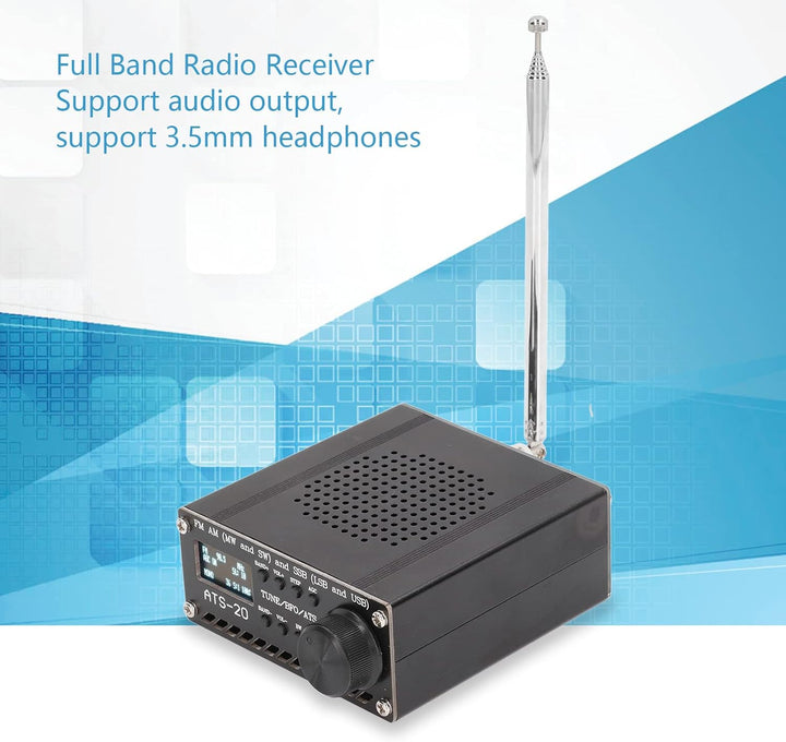 ATS 20 SI4732 Vollband-Funkempfänger Radios Kurzwellenempfänger AM FM MW SW SSB LSB USB-Scanner Trag