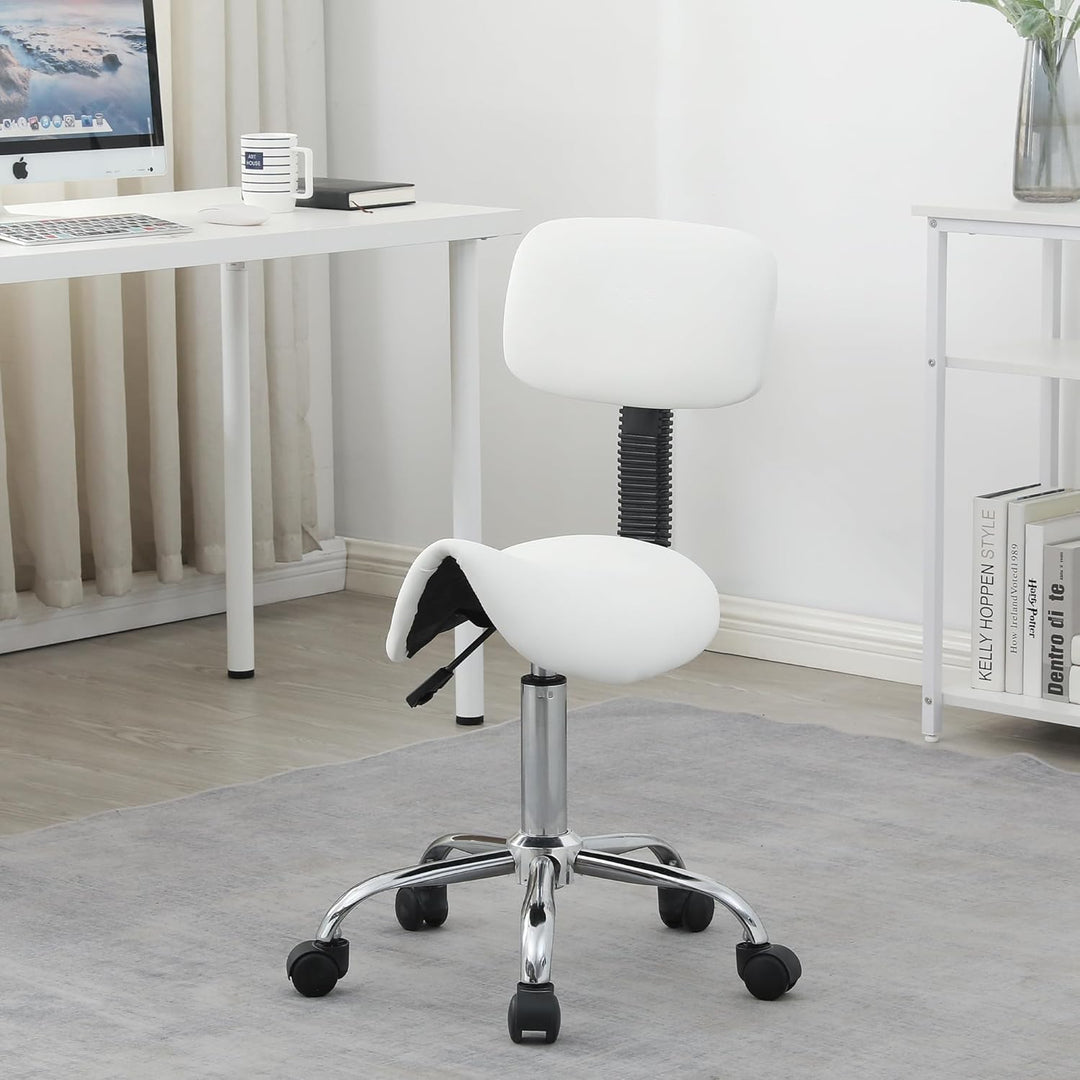 Mingone Sattelhocker Ergonomischer Arbeitshocker 360° Drehbarer Hocker Höhenverstellbarer Bürohocker