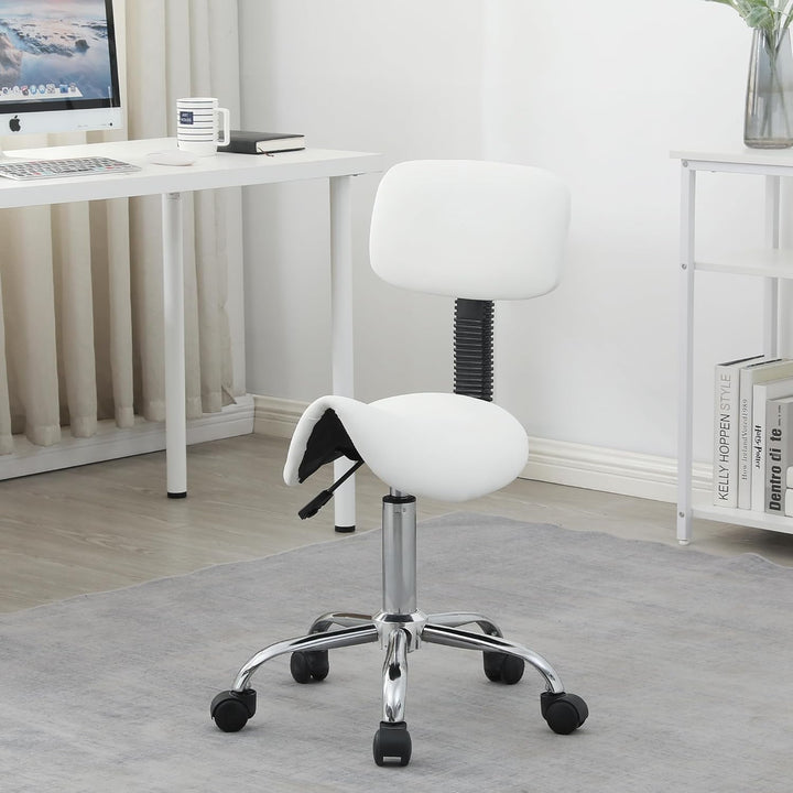 Mingone Sattelhocker Ergonomischer Arbeitshocker 360° Drehbarer Hocker Höhenverstellbarer Bürohocker