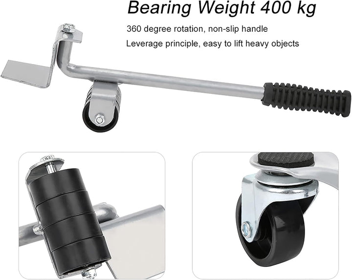 Möbelbewegungsrollen-Set, Möbeltransport-Set Möbelheber-Werkzeugsatz Zum Heben von Möbelgleitern, Gl
