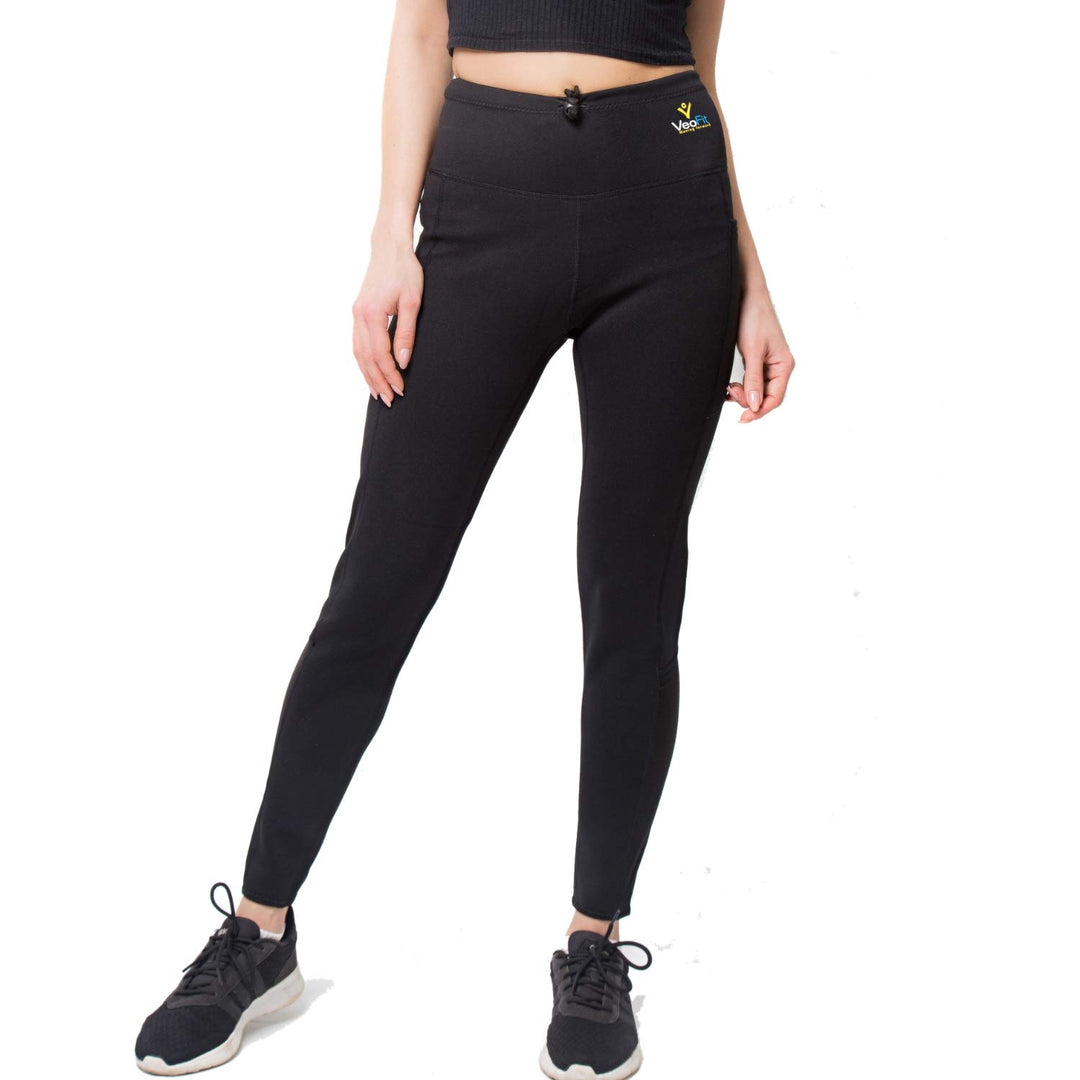 VeoFit Neoprenhose Thermo Leggings Damen Black M, Black M