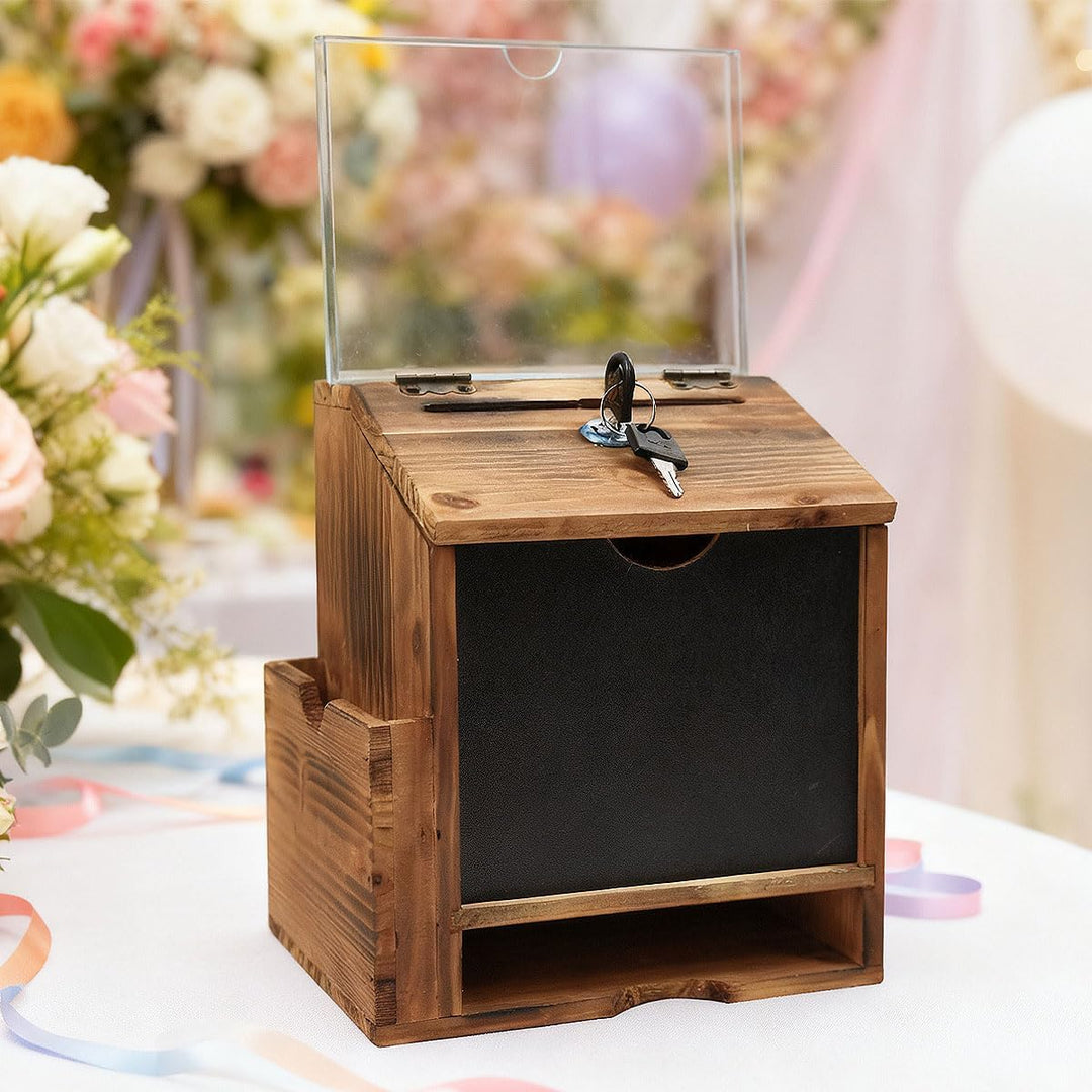 Vorschlagsbox Holz Vorschlag Box Spendenbox Wahlurne Suggestion Box Mit Schloss and Lock Wooden Tip