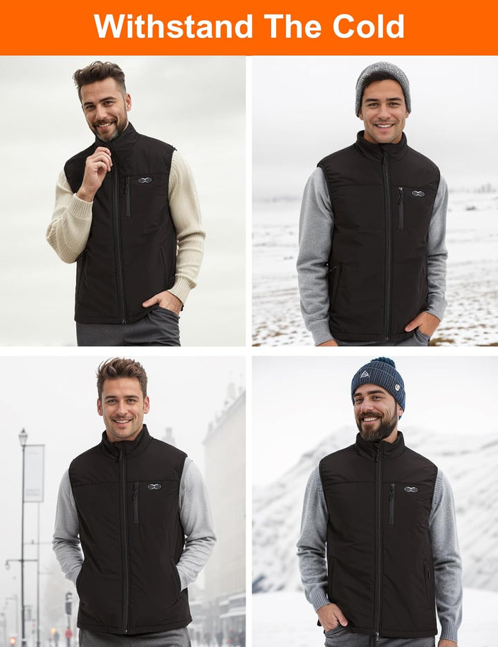 Beheizbare Weste Herren mit 3 Einstellbar Temperatur 11 Heizzonen Heizweste Damen Beheizbare Jacke M