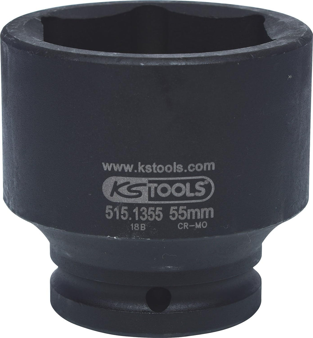 KS Tools 515.1355 3/4" Sechskant-Kraft-Stecknuss, kurz, 55mm