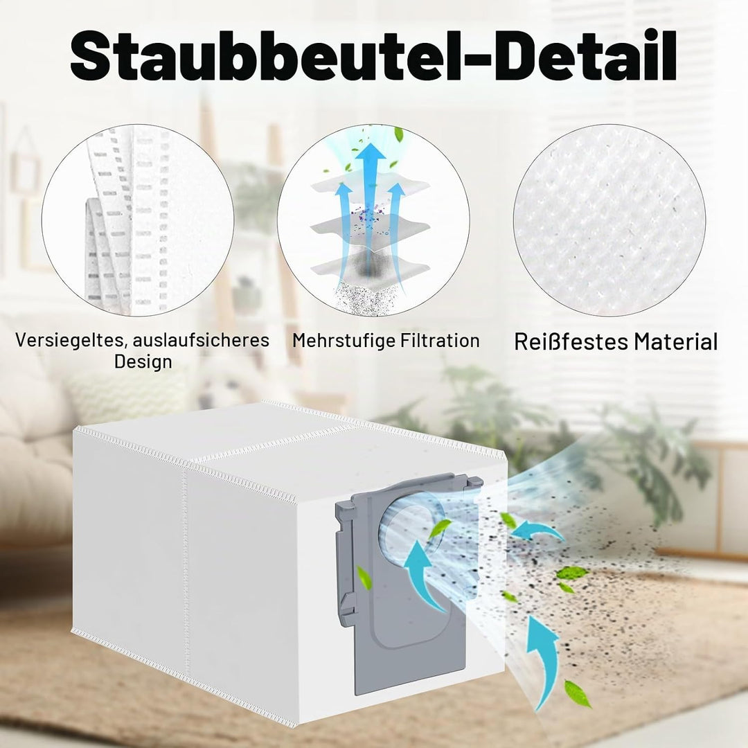 Zubehörset für Roborock Qrevo S/Qrevo Pro/Qrevo MaxV/Qrevo Plus Staubsauger,2 Hauptbürsten, 4 HEPA-F