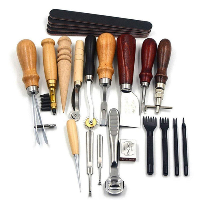 Lederhandwerkswerkzeug-Set, Lederwerkzeug-Sets, Perfekt Zum Nähen Stanzen Schneiden Nähen Lederhandw