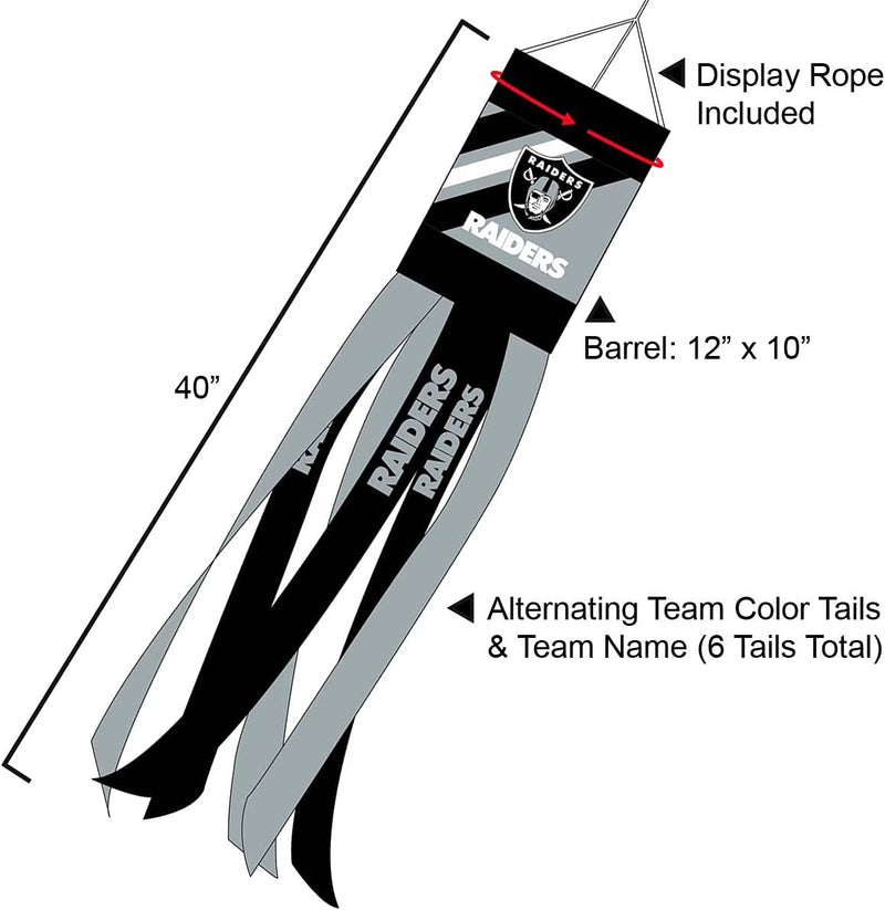 Las Vegas Raiders Team Windsock