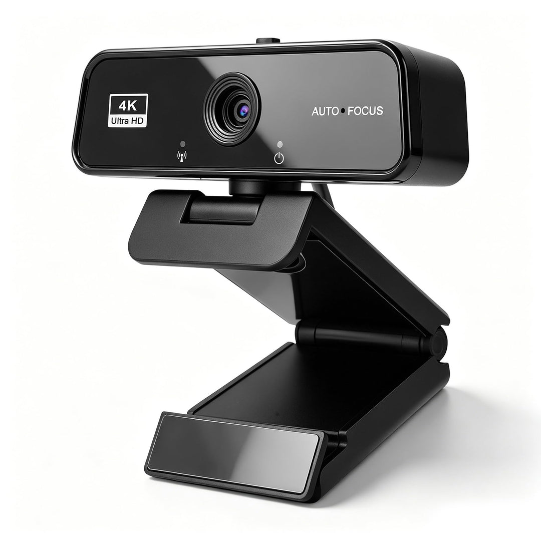 Webcam 4K UHD mit Autofokus & automatischer Lichtkorrektur – USB 2.0 PC Kamera mit integriertem Mikr